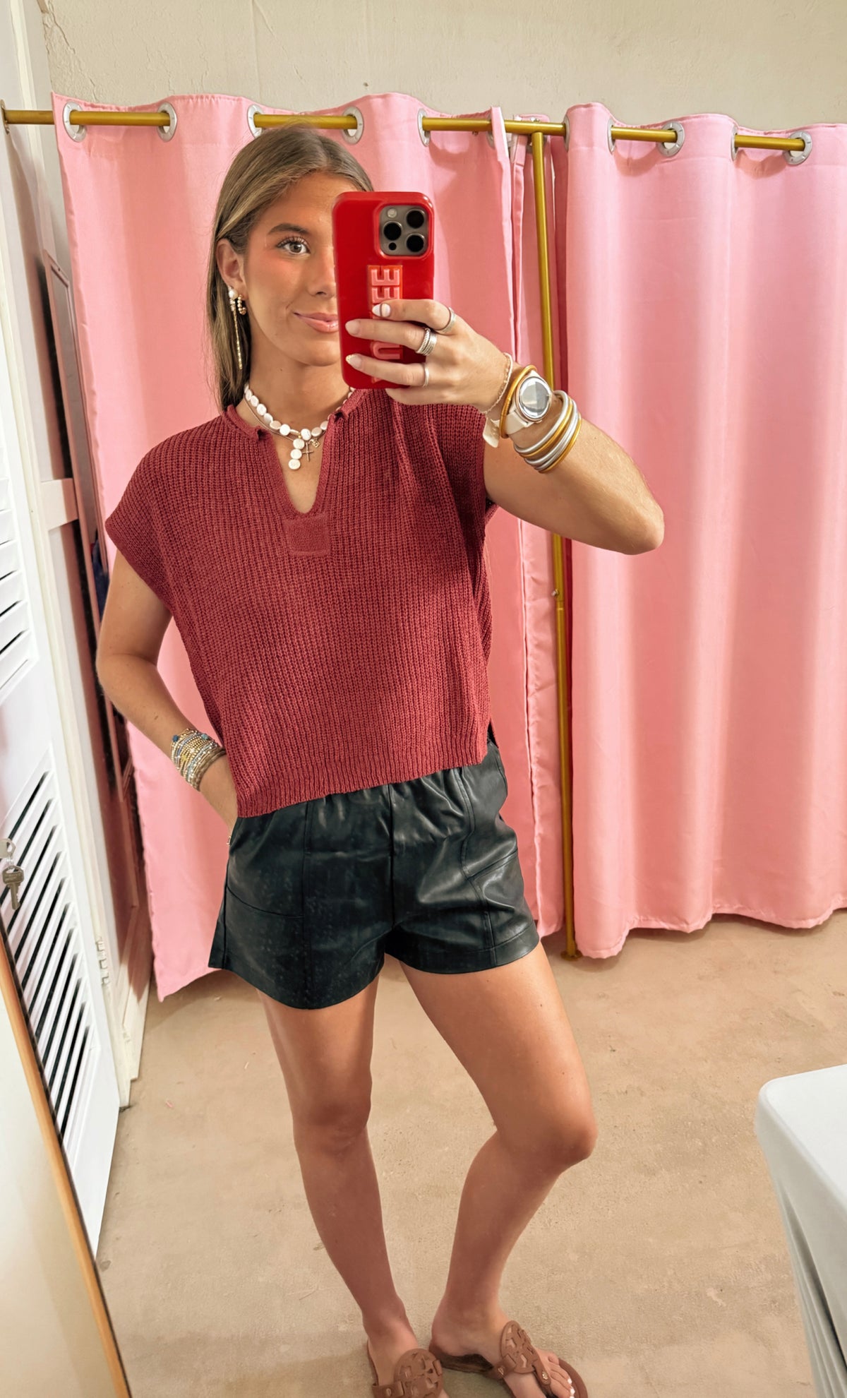 Maroon V-Neck Sweater