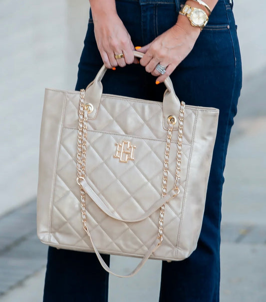 Gold Shimmer Caroline Hill Tote