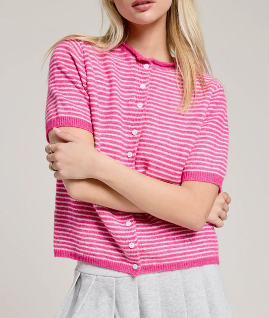 Pink Striped Top