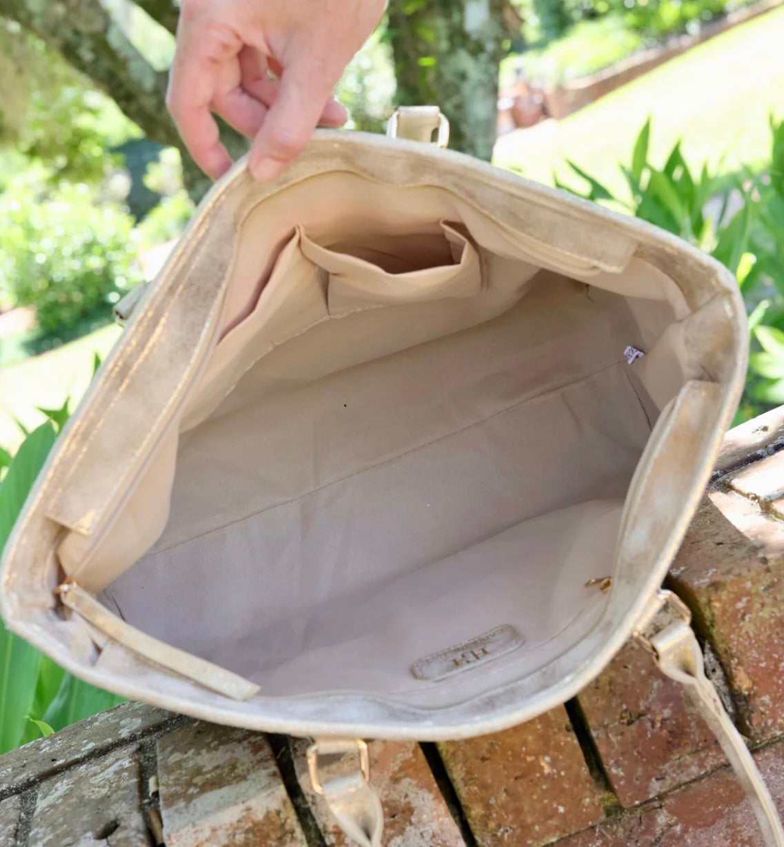 Gold Caroline Hill Tote with Zipper