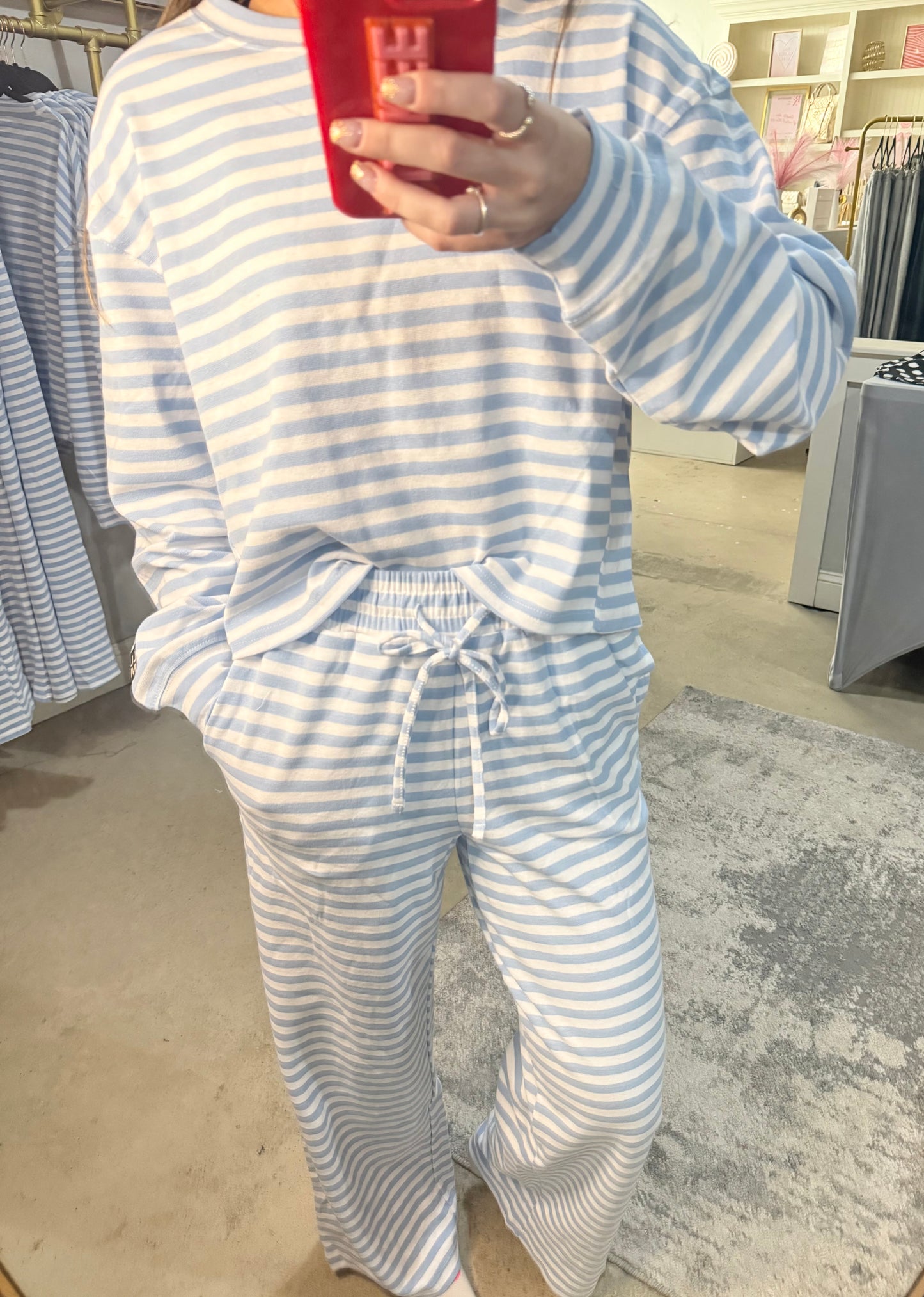 Blue Stripe Lulu Mac Pants