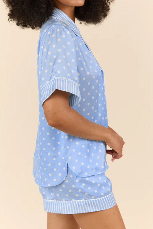 Blue Polka Dot Pajama Set