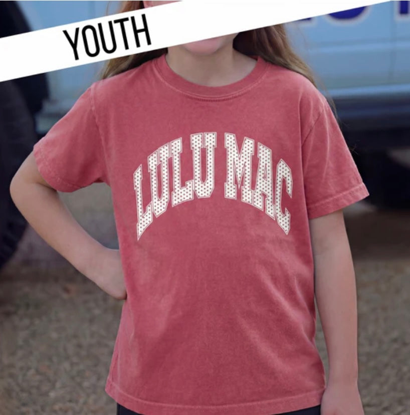 Youth Maroon Dot Lulu Mac Tee