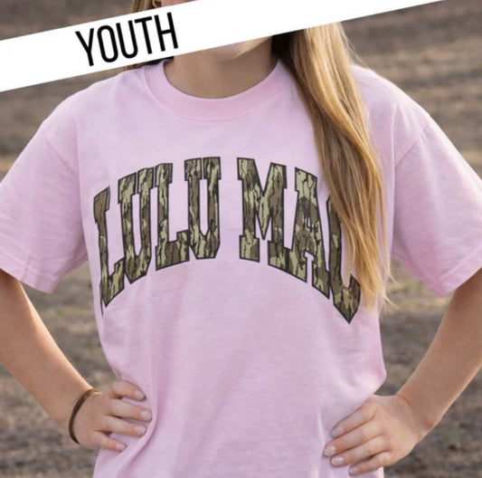 Youth Bottomland Lulu Mac Pink Comfort Color Tee