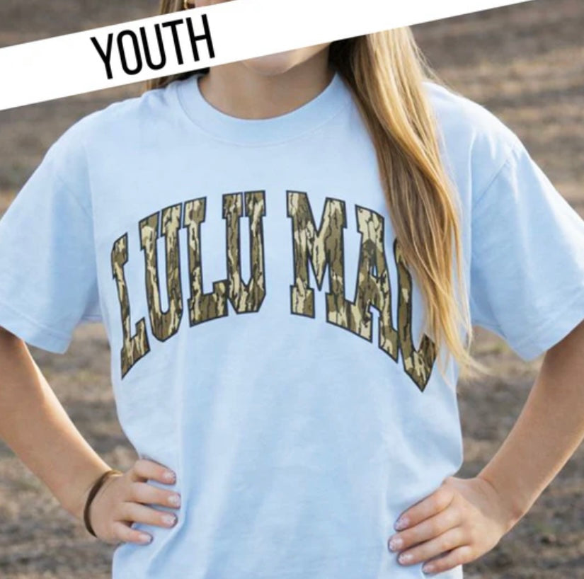 Youth Bottomland Lulu Mac Blue Comfort Color Tee