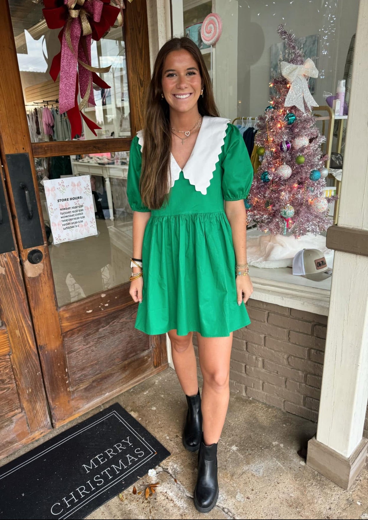 Green Collared Dress