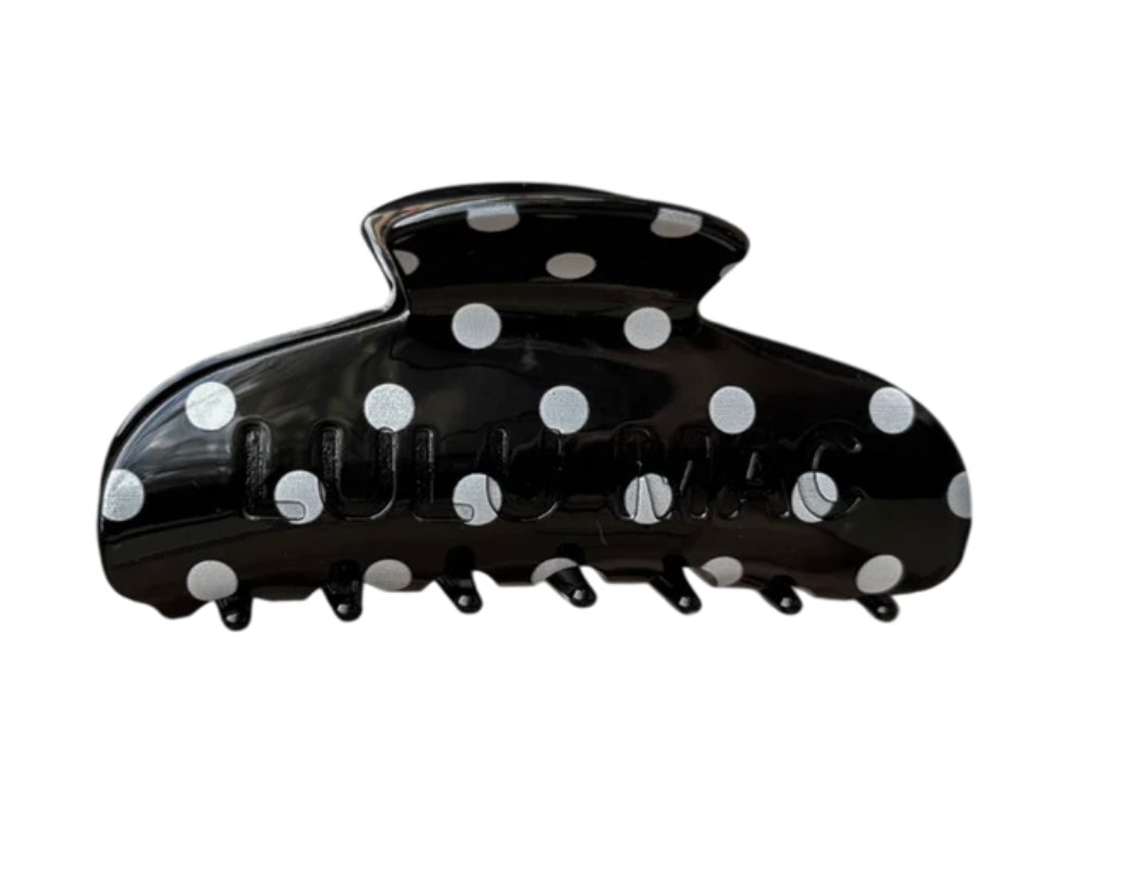 Lulu Mac Black/White Dot Clip