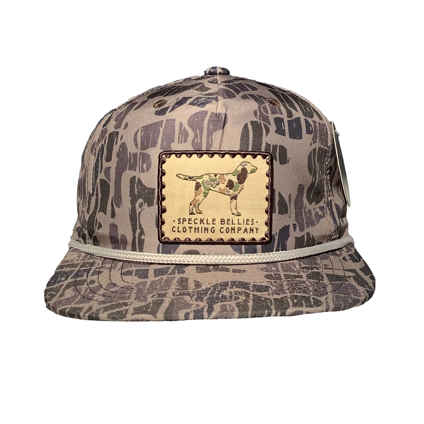 Youth Camo Dog Patch Rope Speckle Bellies Hat