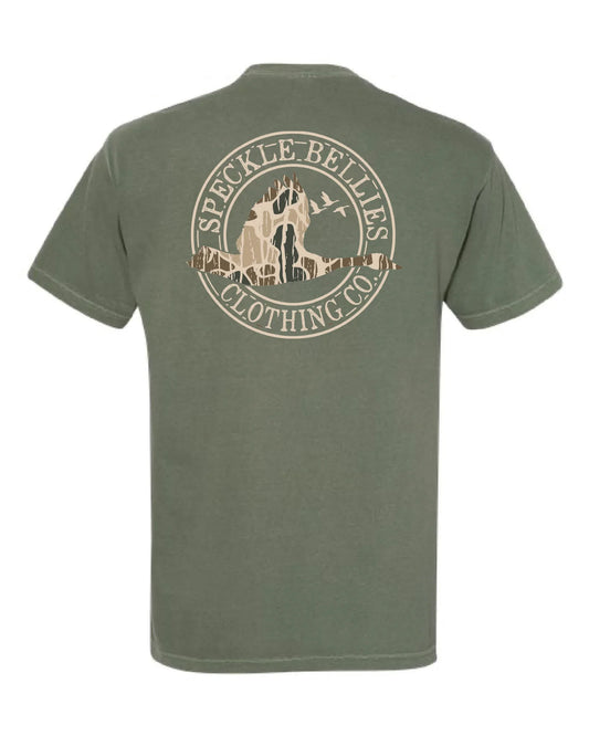 Moss Speckle Bellies Camo Logo Tee