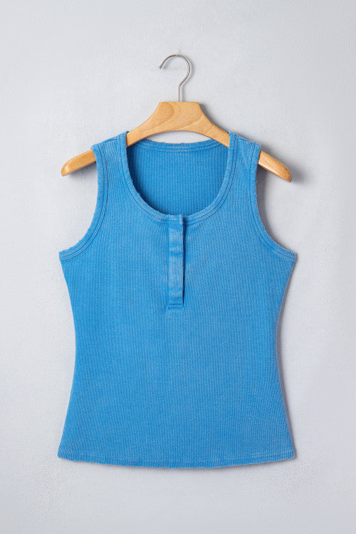 Blue Mineral Washed Tank