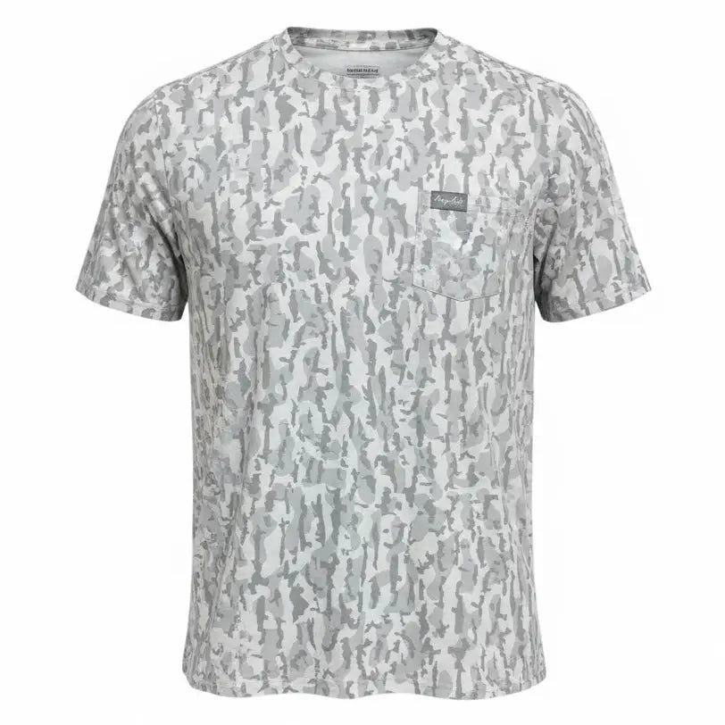 Honey Hole Grey Camo Pocket Tee