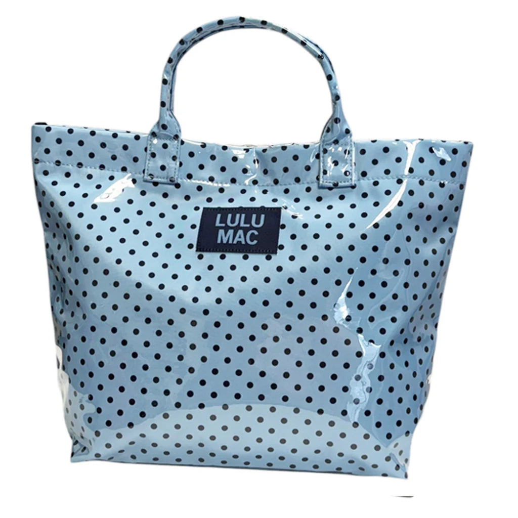 Lulu Mac Light Blue/Navy Dot Bag