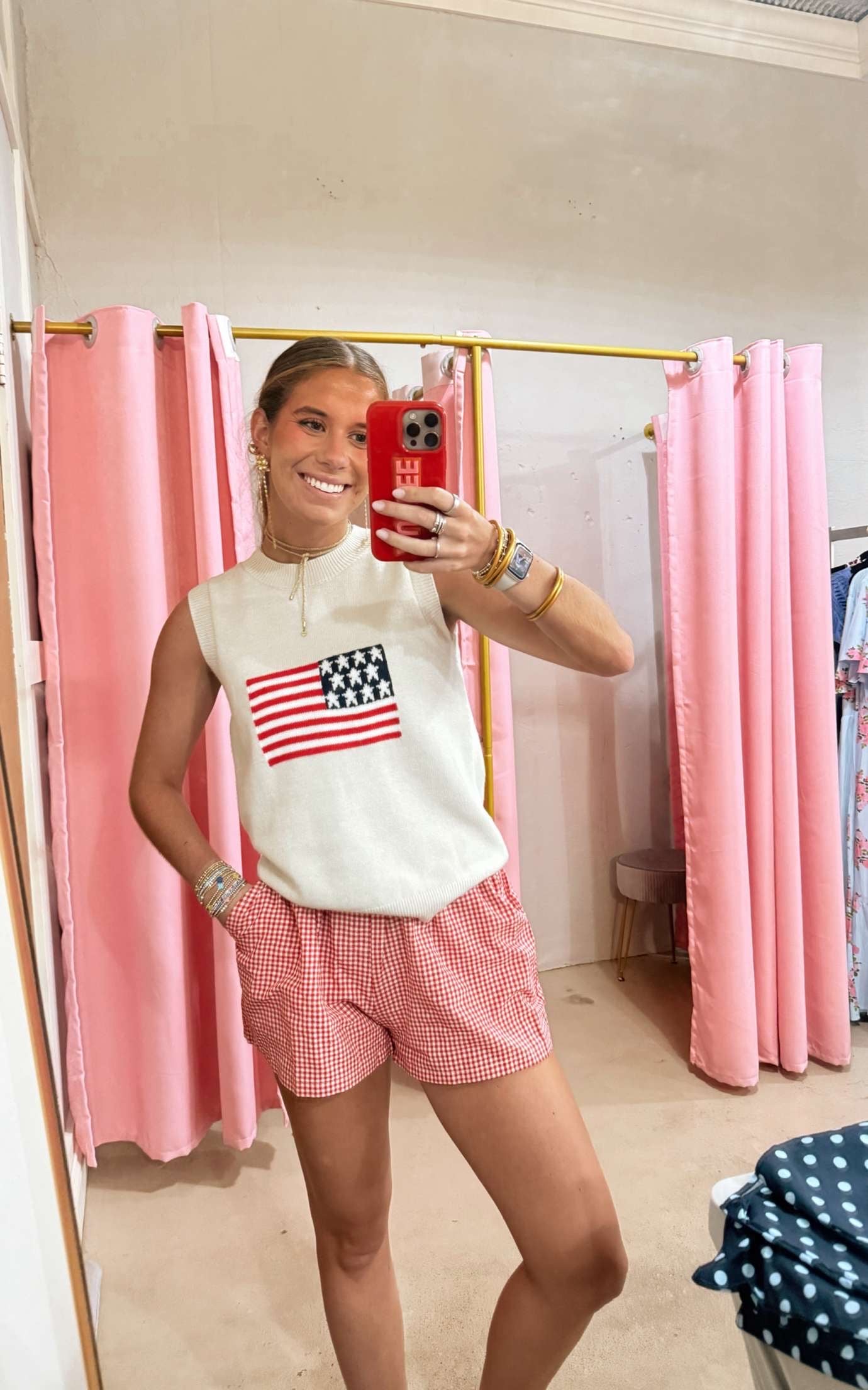 Cream USA Flag Sweater