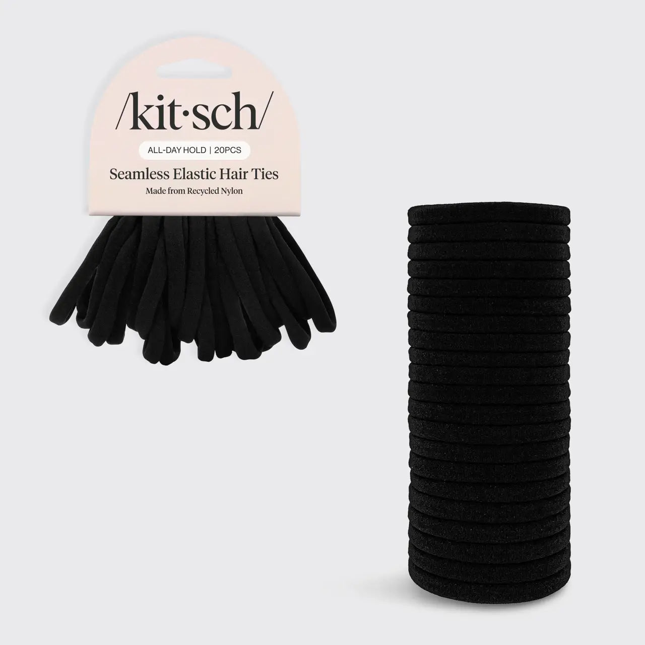 Kitsch Black Elastic Hair Ties