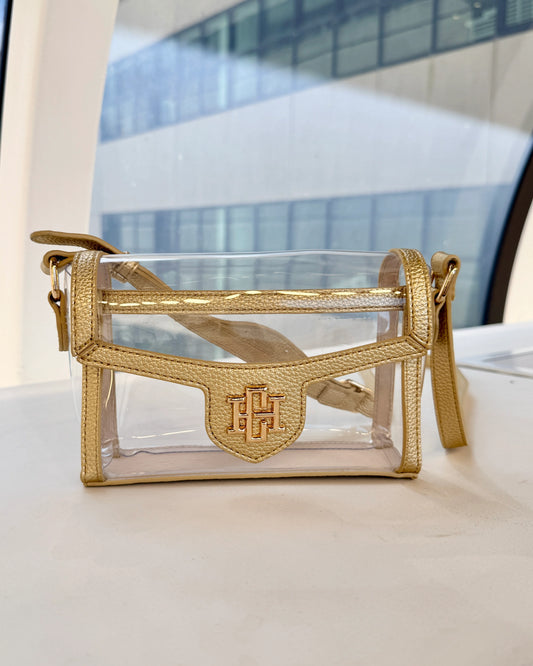Caroline Hill Gold Clear Bag
