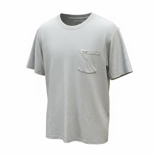Honey Hole Grey Pocket Tee