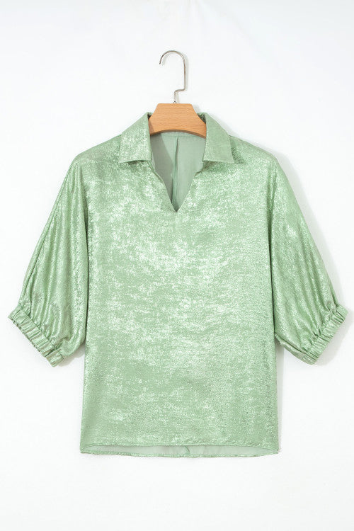 Green Metallic Top