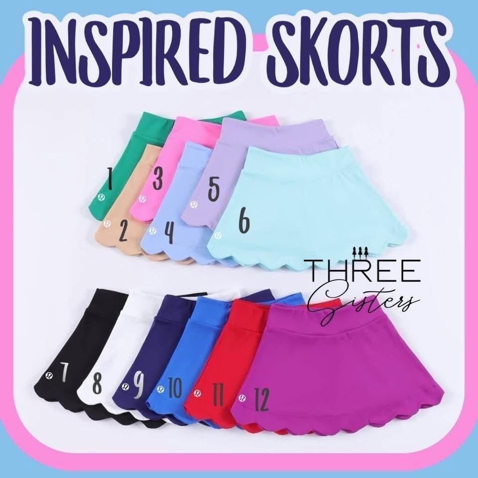Girls Black Athletic Skort