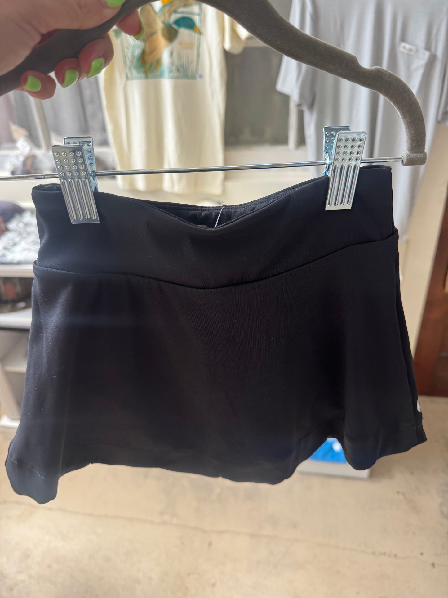 Girls Black Athletic Skort