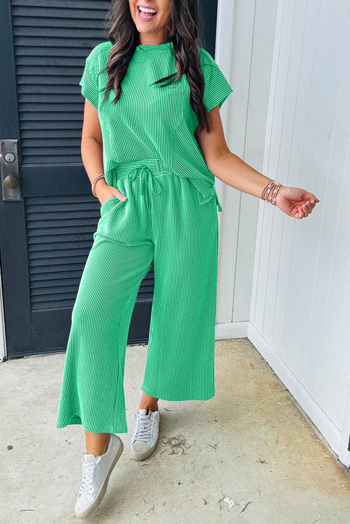 Green Corded Pants Set