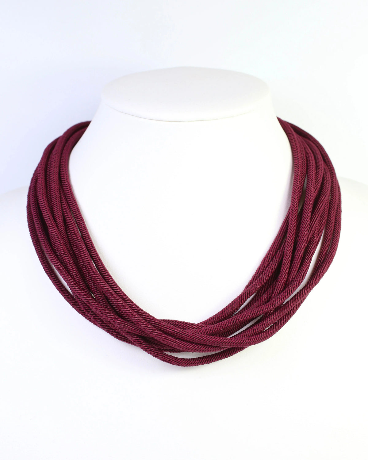 Caroline Hill Maroon Corded Necklace
