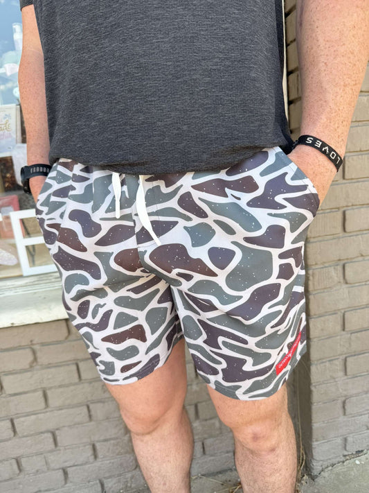 Green Camo Outdoor Odyssey Mens Shorts