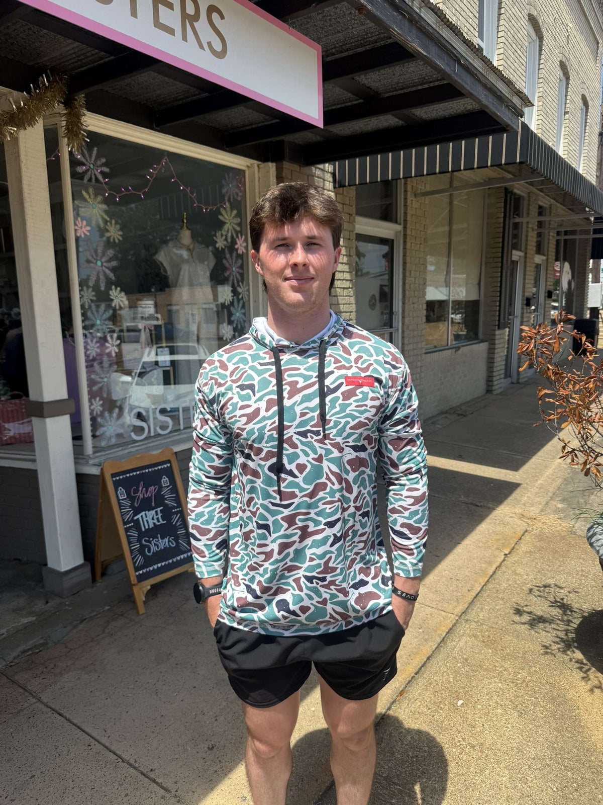 Green Camo Outdoor Odyssey Performance Hoodie