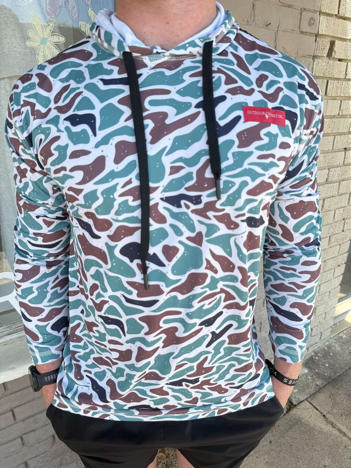 Green Camo Outdoor Odyssey Performance Hoodie