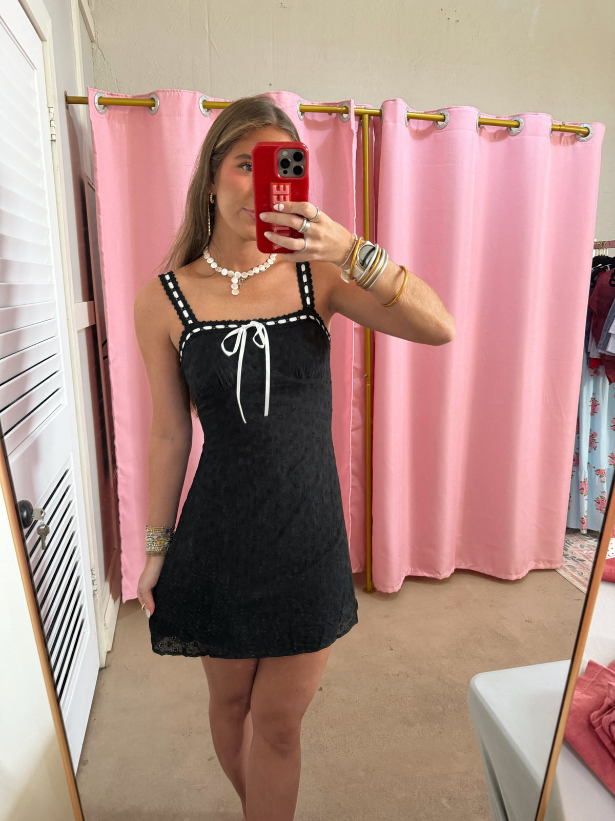 Black Eyelet Dress