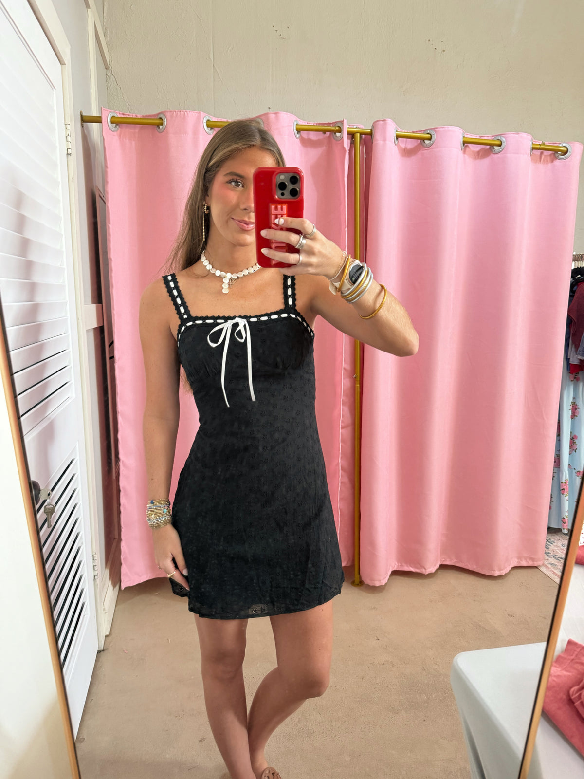 Black Eyelet Dress
