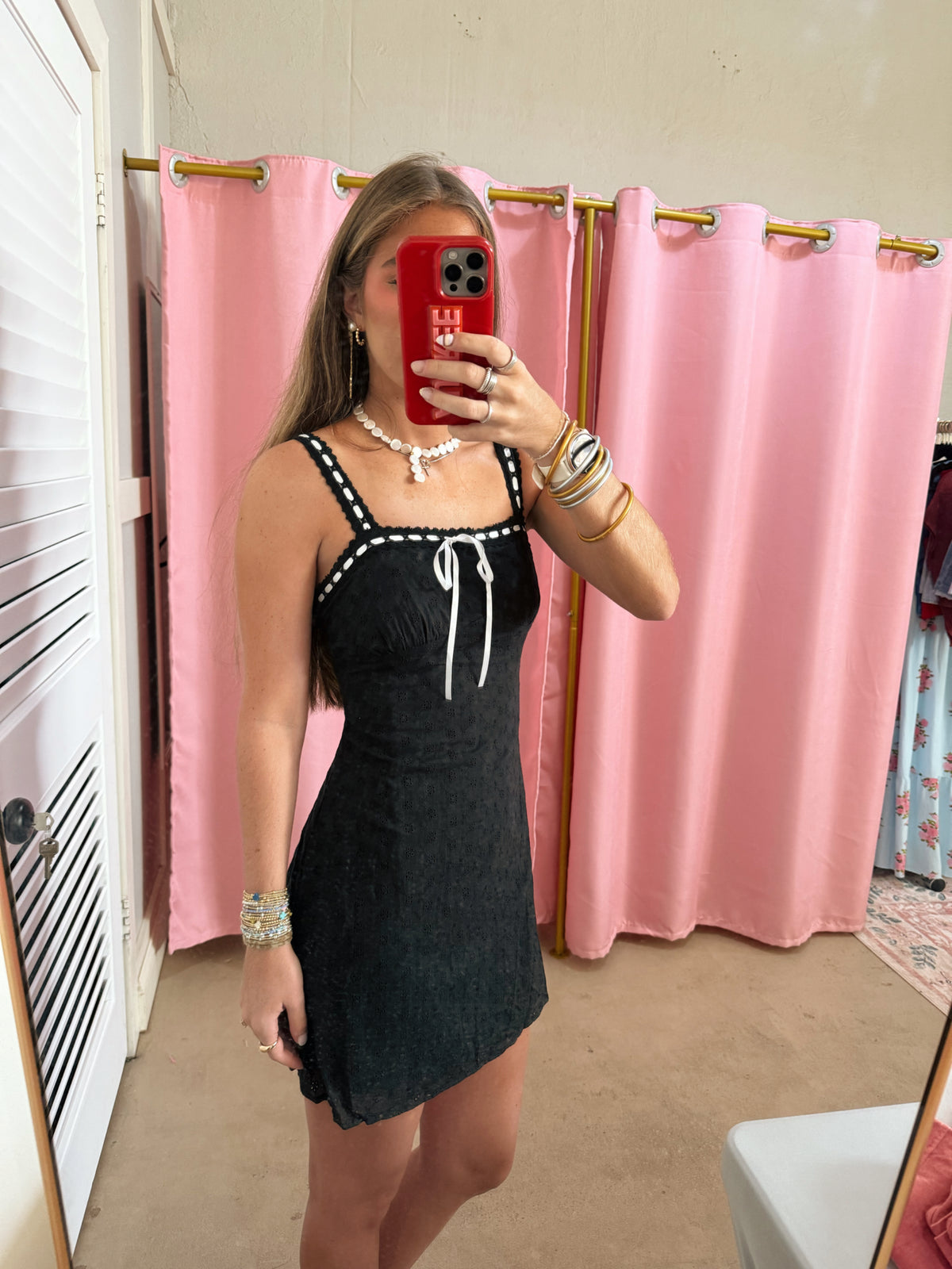 Black Eyelet Dress