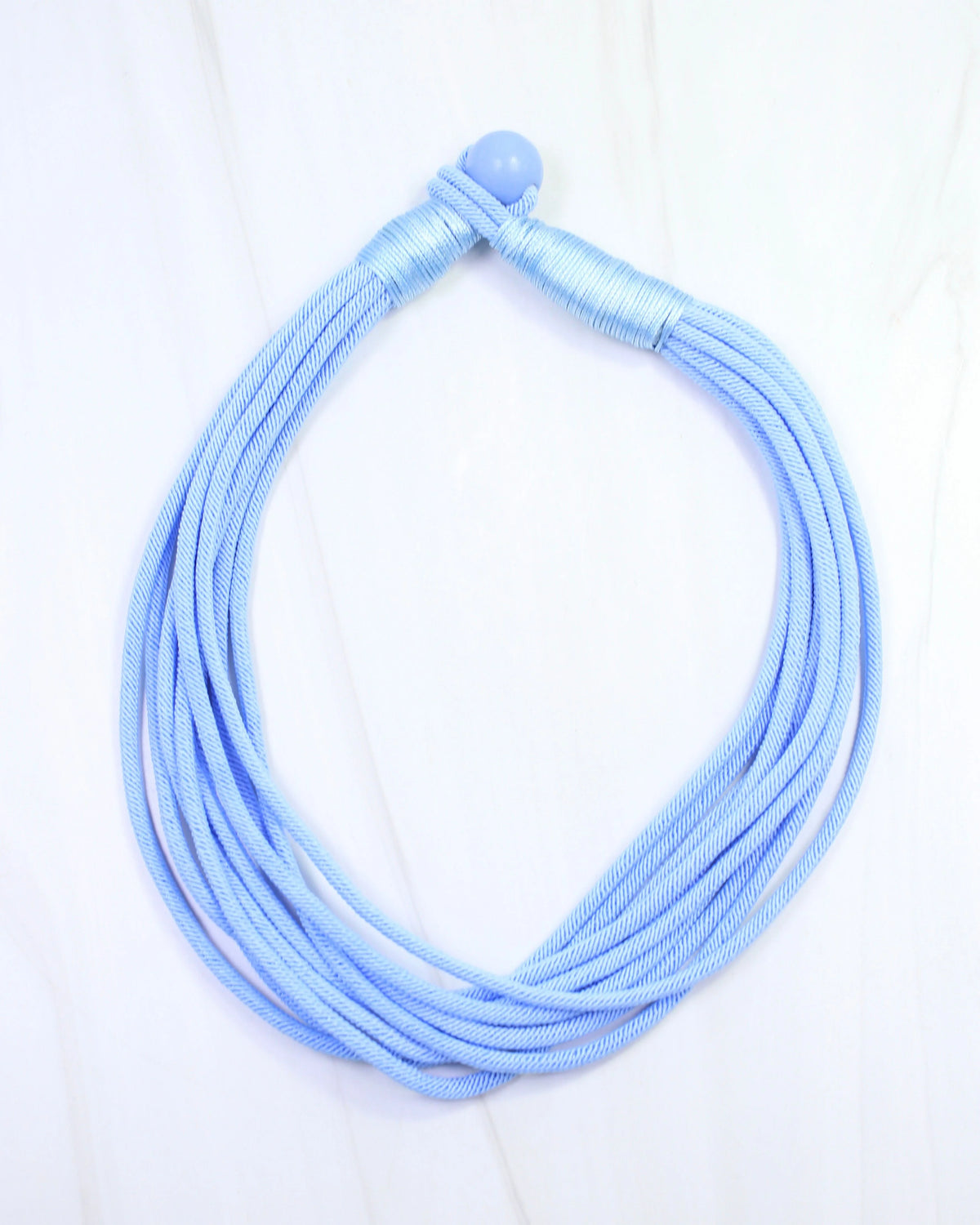 Caroline Hill Light Blue Layered Cord Necklace