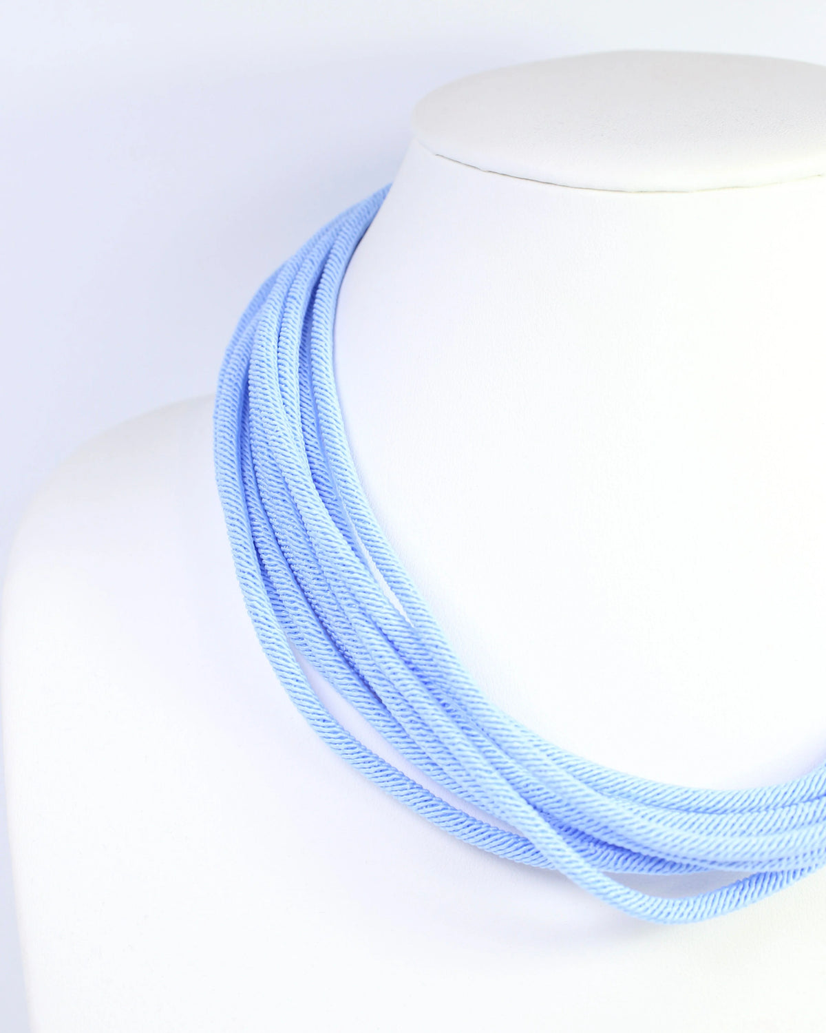 Caroline Hill Light Blue Layered Cord Necklace