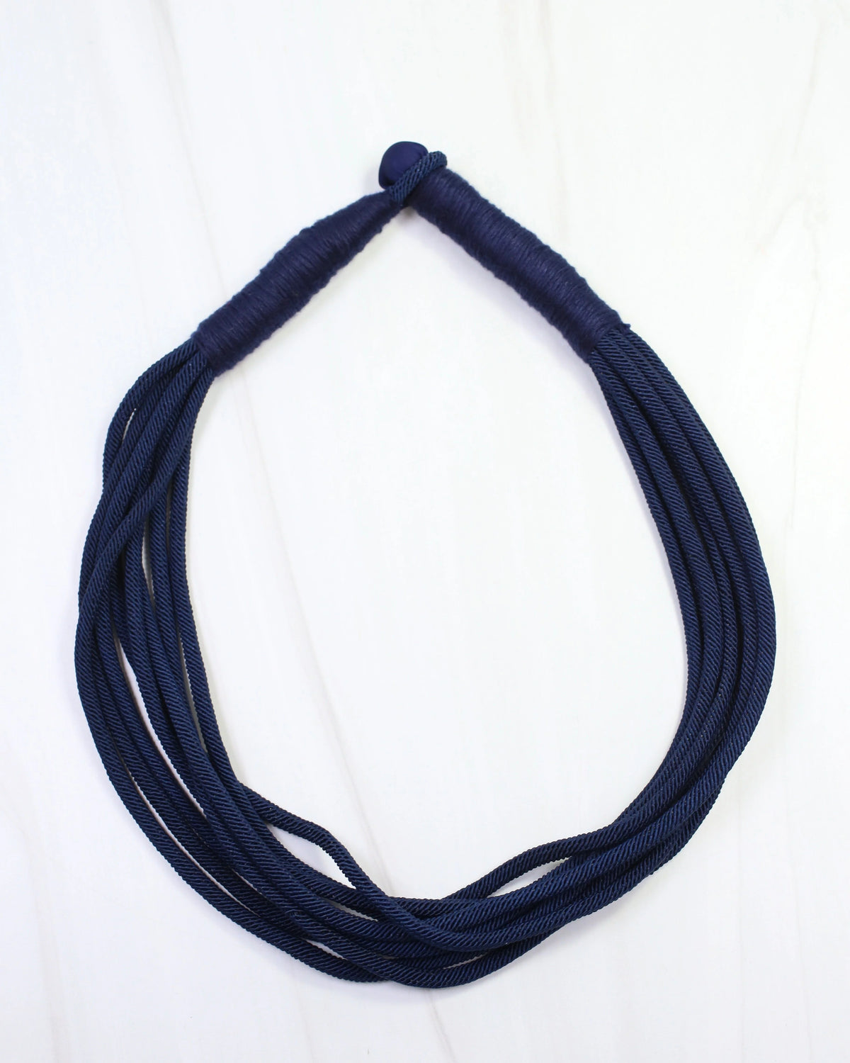 Caroline Hill Navy Layered Cord Necklace