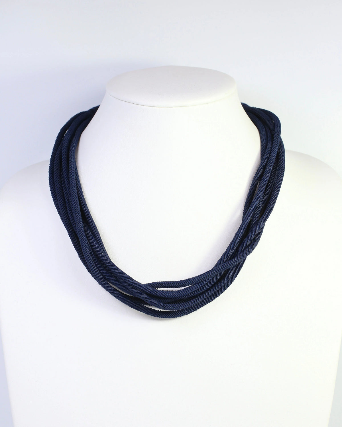 Caroline Hill Navy Layered Cord Necklace