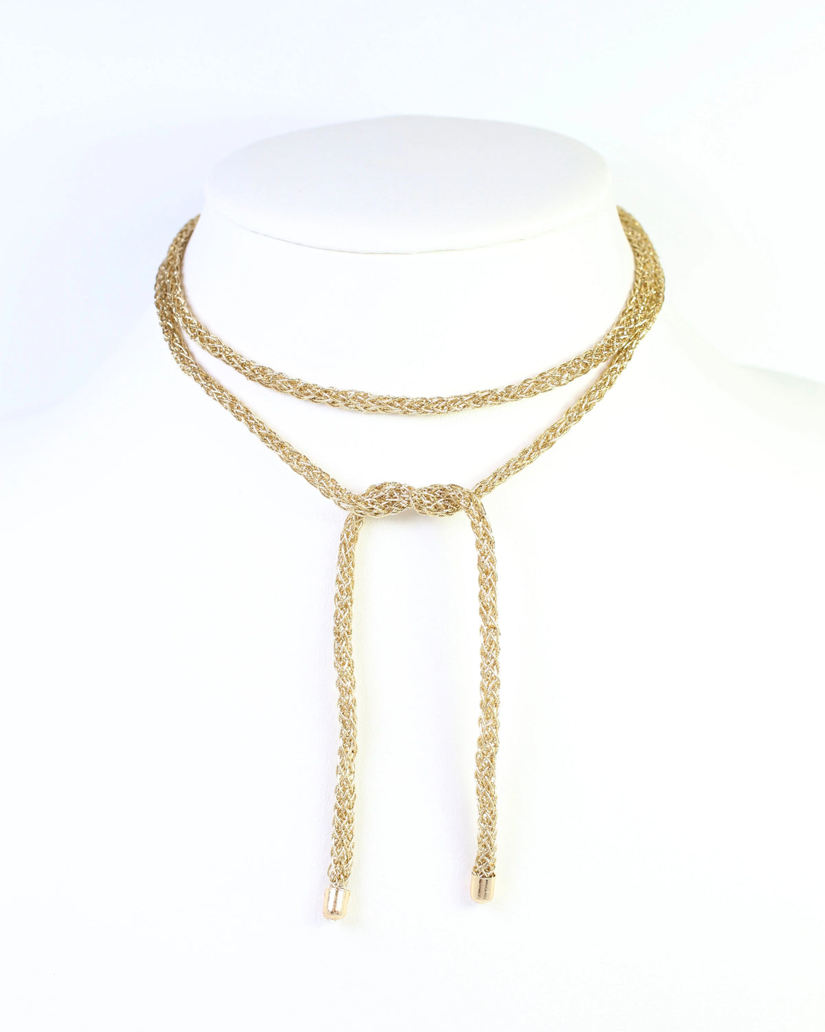 Caroline Hill Gold Woven Cord Necklace