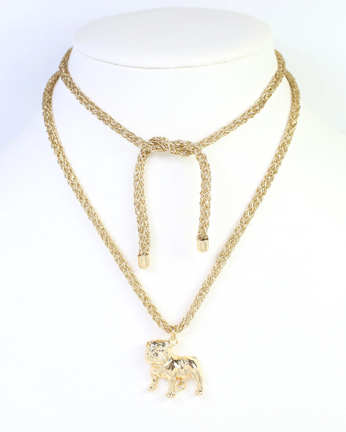 Caroline Hill Dog Gold Cord Necklace