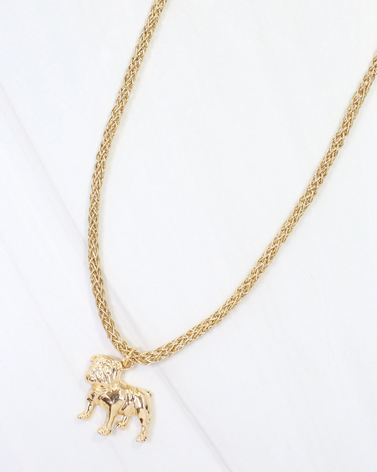 Caroline Hill Dog Gold Cord Necklace