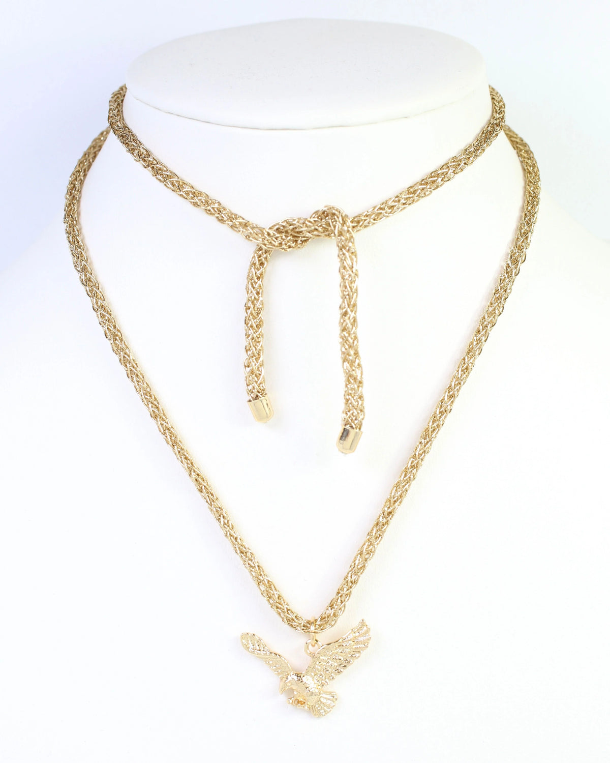 Caroline Hill Eagle Gold Cord Necklace