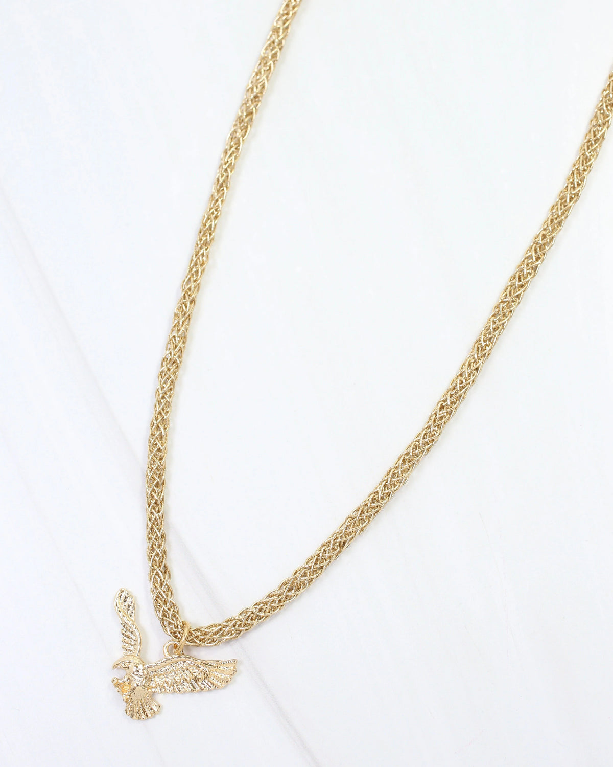 Caroline Hill Eagle Gold Cord Necklace