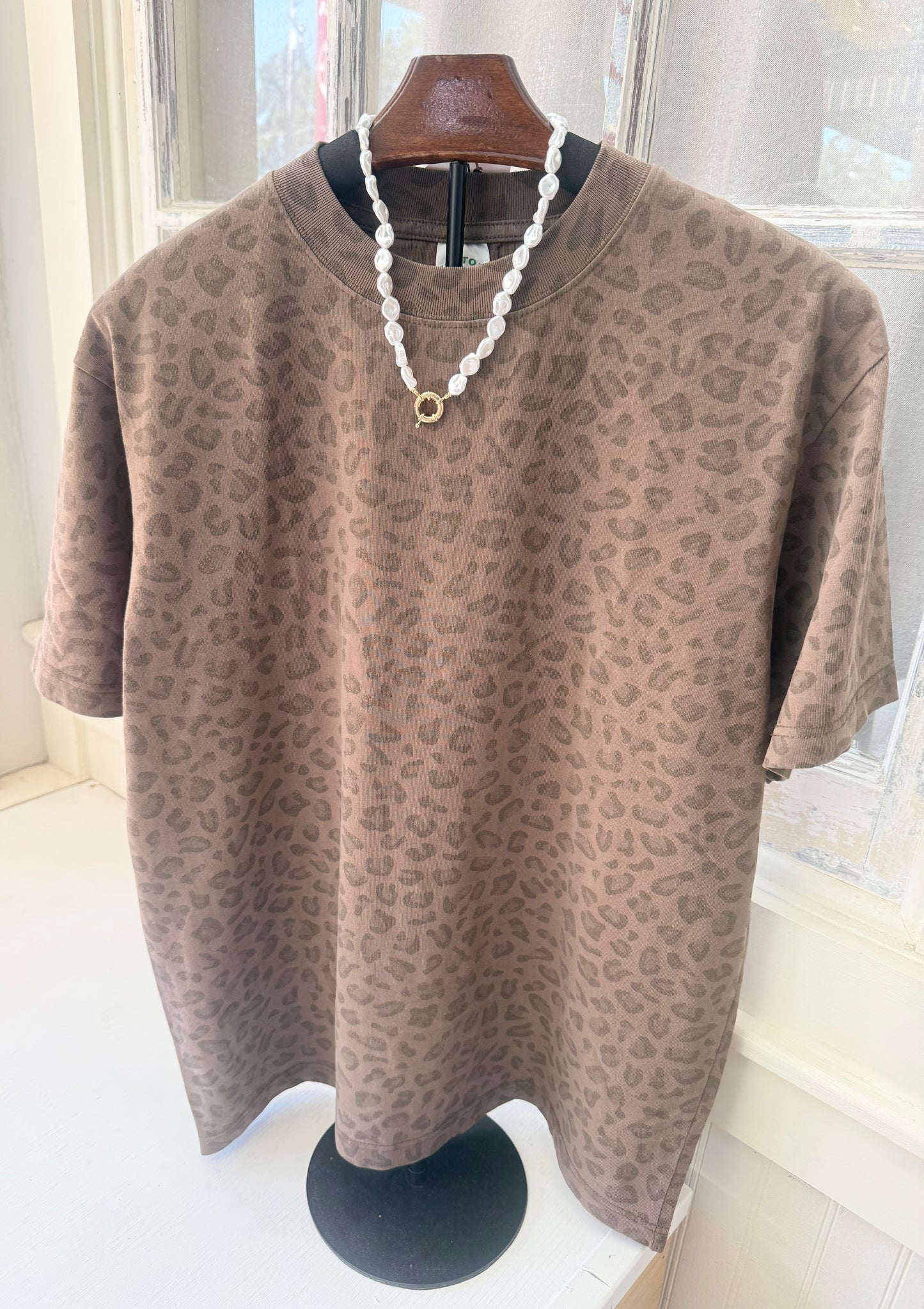 Vintage Brown Leopard Tee