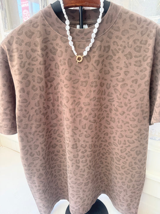 Vintage Brown Leopard Tee