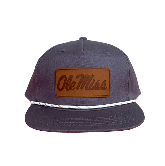Speckle Bellies Navy Ole Miss Rope Hat