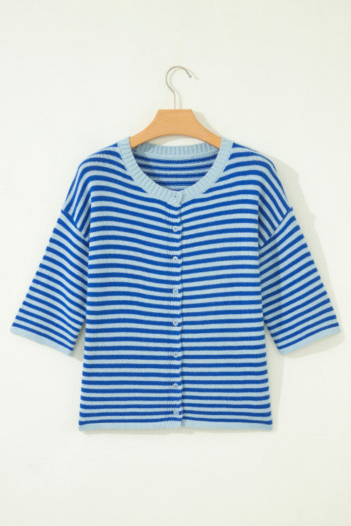 Blue Stripe Cardigan