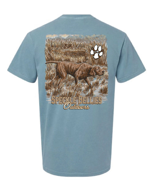 Dog Speckle Bellies Tee with Chest Pocket