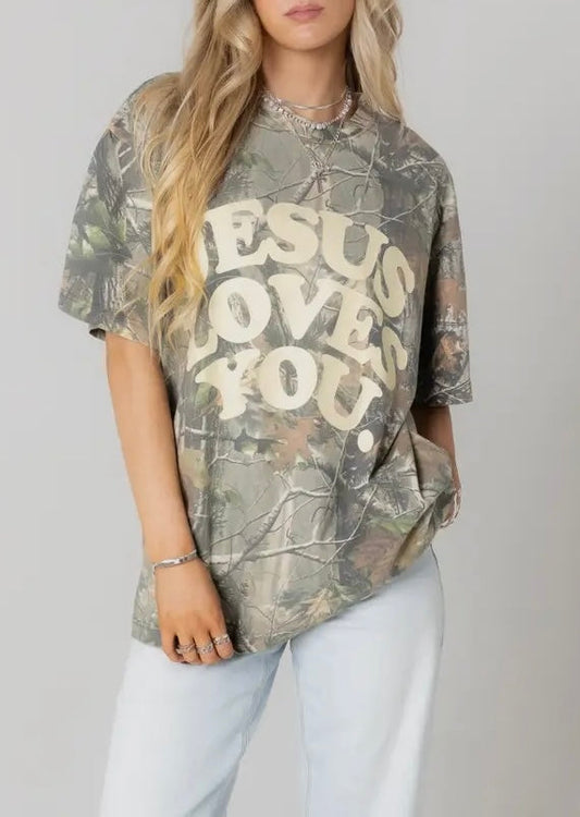 Jesus Loves You Camo Tee