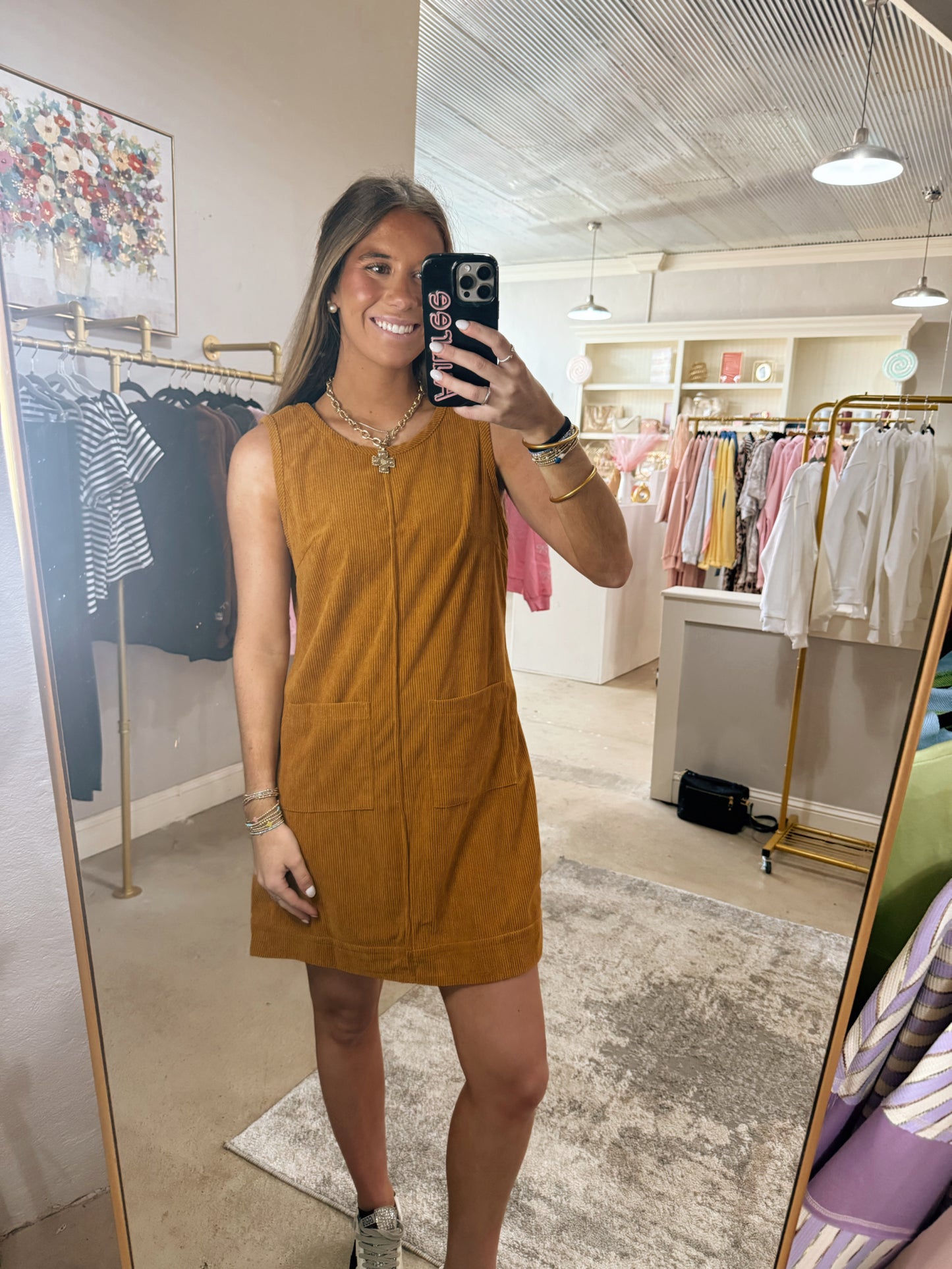 Corduroy Dress with Pockets