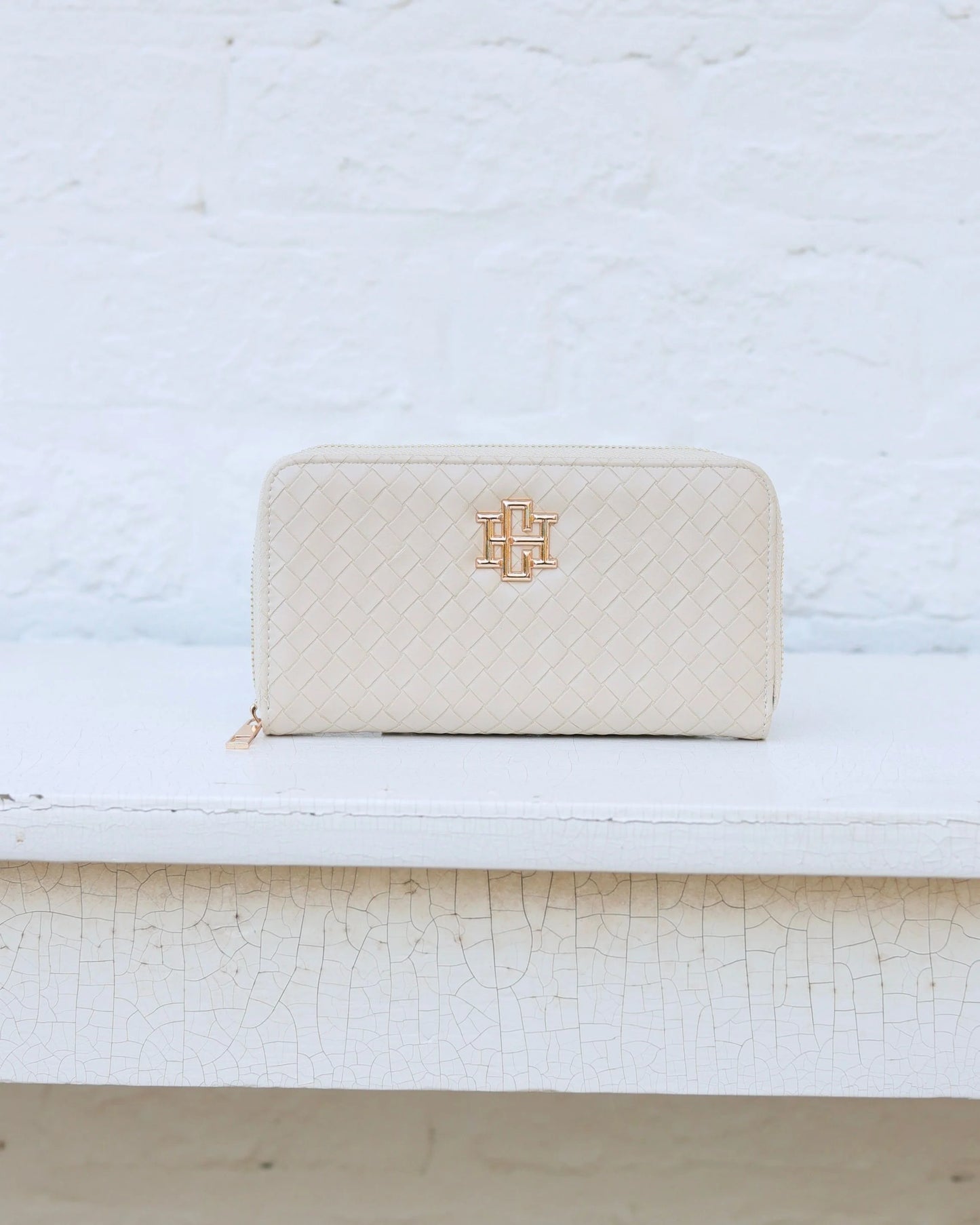 Caroline Hill Woven Almond Wallet