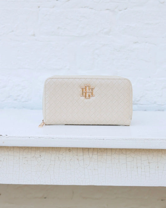 Caroline Hill Woven Almond Wallet