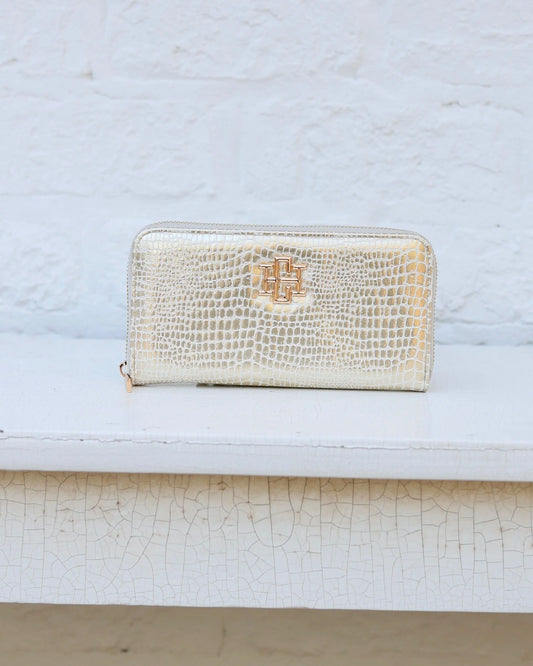 Gold Snakeskin Caroline Hill Wallet